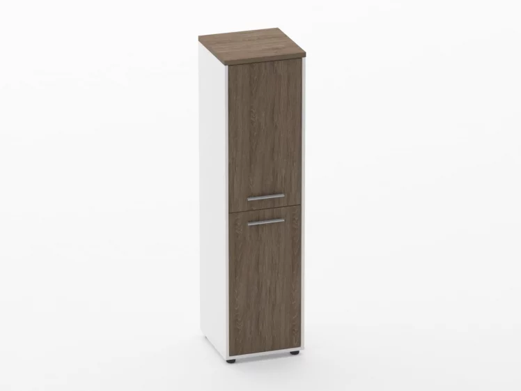 Шкаф 3 узкий закрытый, 2 двери Deka 10.16.12Л Дуб Верцаска/Белый_0