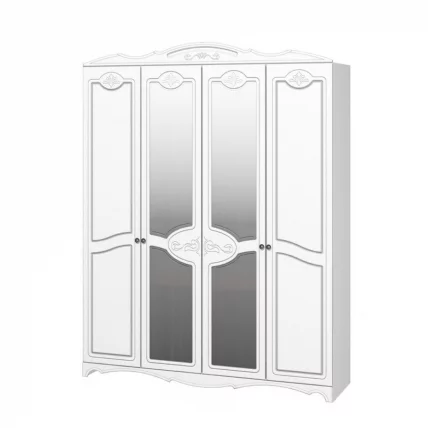Шкаф четырехдверный Лотос  ШР-4 Белый жемчуг_0