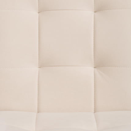 Стул обеденный Medeo флок , 47х56х89, молочный/черный, 4_6