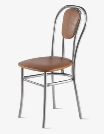 Стул Венский 400х490 мм Темно-коричневый/Алюминий_0