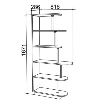 Стеллаж Стойка 1 Дуб сонома_1