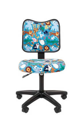 Детское кресло CHAIRMAN ТИН (Kids) 102 черный пластик Зоопарк_1