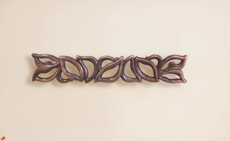 Шкаф для одежды с полками и штангой Катрин 92.15 Дуб венге Белый песок Браун вуд_5