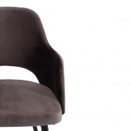 Кресло VALKYRIA 2 (mod. 718) ткань/металл, 55х55х80 см, высота до сиденья 48 см, темно-серый barkhat 14/черный_5