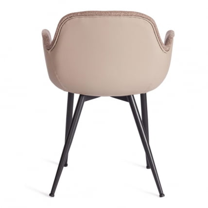 Стул VALENTINO (mod. PC45-2) / 1 шт. в упаковке металл/экокожа/ткань, 55 х 58 х 81 см, Brown (коричневый)/чёрный_1