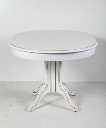 Стол обеденный Орион-5 (d1000) тон 1 с золотой патиной_2