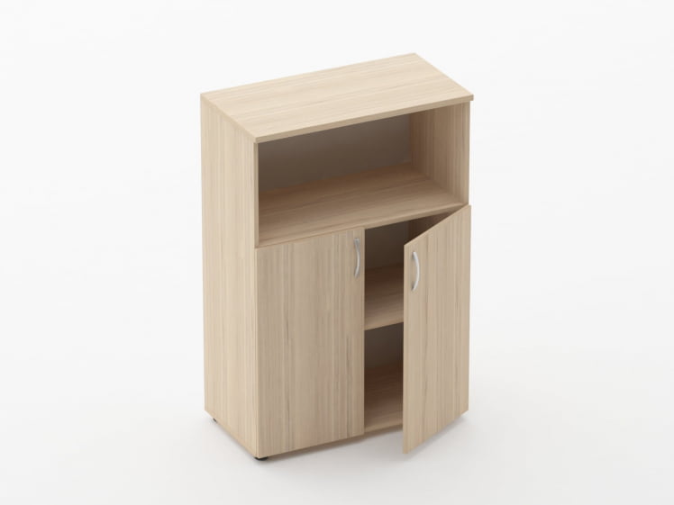 Шкаф средний полуоткрытый Glassy 6.12.121 Орех_1