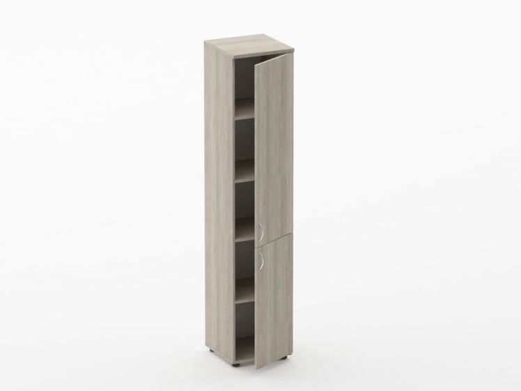 Шкаф высокий закрытый Twin 16.16.10Пр Дуб Сантана светлый_1