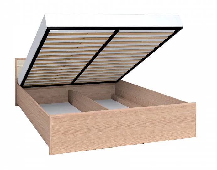 Кровать с подъемным механизмом АМЕЛИ-1 1800 дуб отбеленный_0