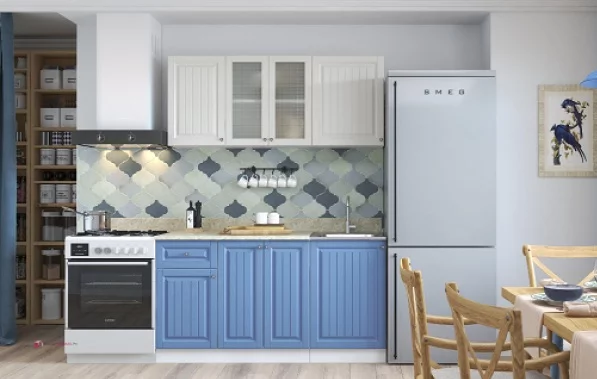 Кухня Хозяюшка 1,5 м Белый/Фисташка_0