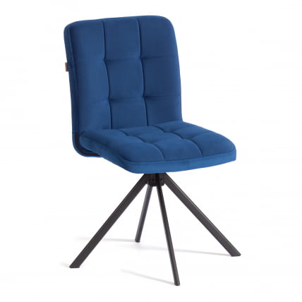 Стул обеденный Medeo поворотный механизм 360, велюр, Blue (синий)_0