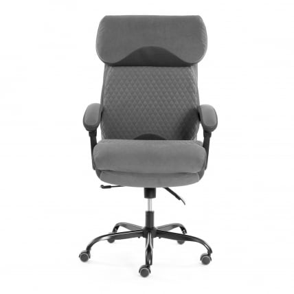 Кресло руководителя Chief metalBL велюр/ткань, серый, 29/TW-12_5