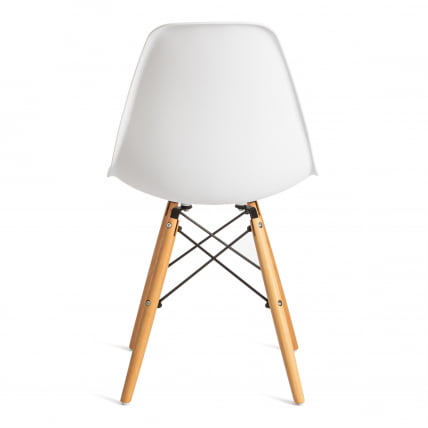 Стул CINDY (EAMES) (mod. 1801) дерево бук/металл/сиденье пластик, 45x51x82 см, White (белый)_3