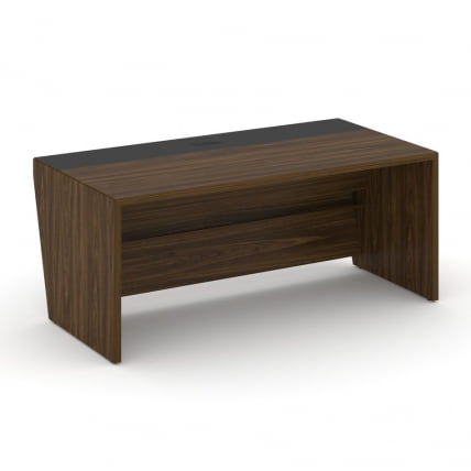 Стол руководителя прямой без тумбы Corner COR.SR-18 Орех Лоренцо Графит_1