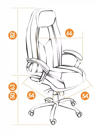 Кресло руководителя BOSS люкс коричневый 36-36_4