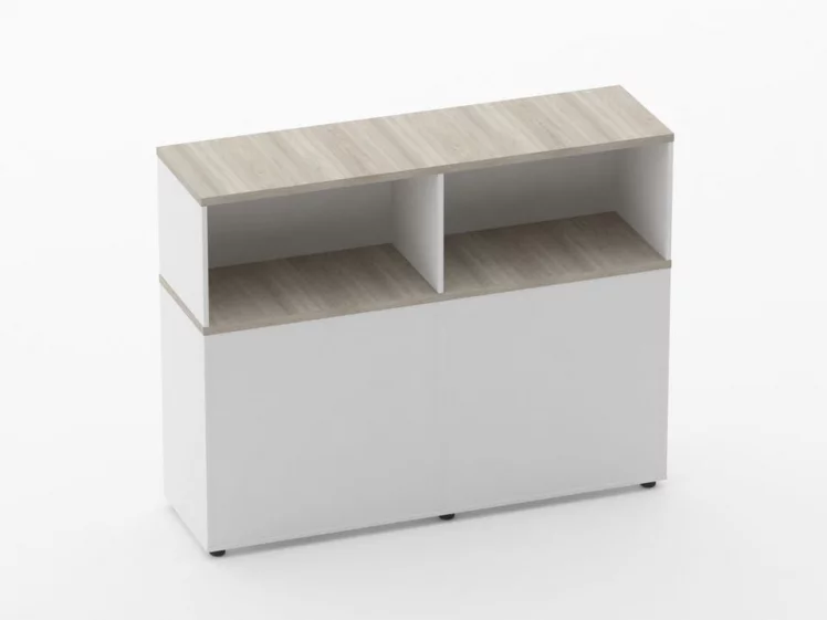 Тумба комбинированная высокая для рабочего модуля Deka 9.04.145 Дуб Сантана светлый/Белый_4