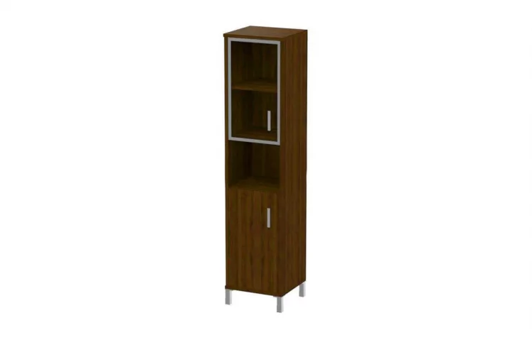 Стеллаж стекло в раме В431.9 R Орех Даллас_0