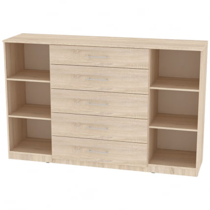 Комод Калисто(K34)1147х1802х468ручкарейлинг160мм(Белый)_1