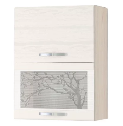 Шкаф-витрина Графит 74.08 Сосна Астрид-Ваниль_0