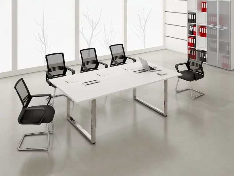 Стол системы БЭНЧ, переговорный, средний GLOSS LINE НСПС-П.926 Белый Премиум_1