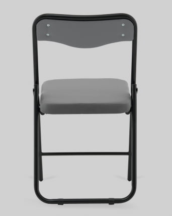 Стул складной Джонни велюр велютто темно-серый каркас черный матовый_3