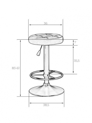 Табурет барный DOBRIN BRUNO (желтый) 2 шт_3