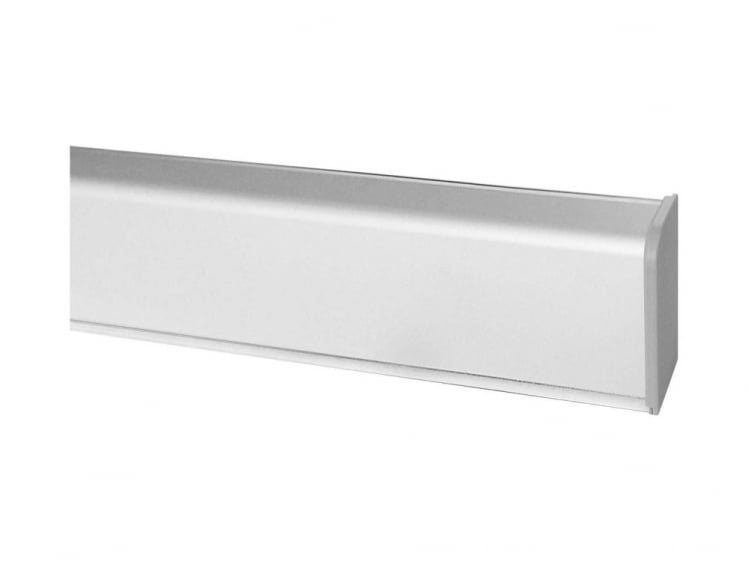 Плинтус (с заглушками) ПЛ 118.300 Алюминий КВАДРО Премиум_0