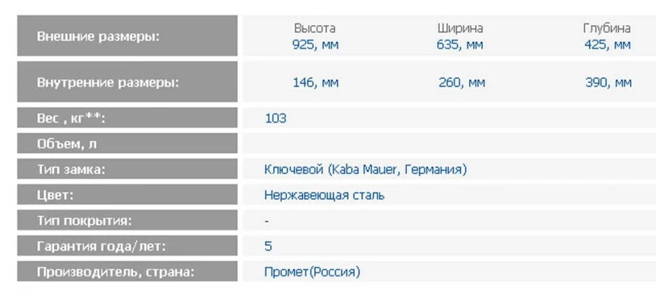 Депозитная ячейка DB-12S_1