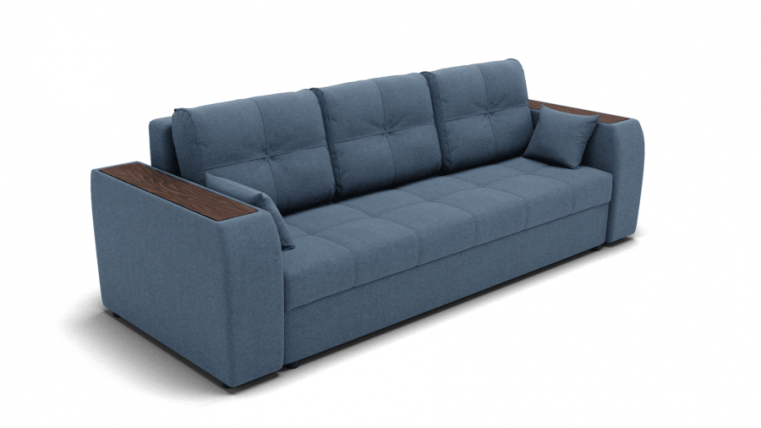 Диван Сенатор-1 ППУ (ЗР) Цвет фасада: Голубой; Тип: Прямой; Материал фасада: Металл/Велюр_0