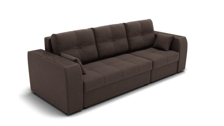 Диван Сенатор-2 ППУ угол левый/правый (ЗР) Цвет фасада: Коричневый; Тип: Левый/правый; Материал фасада: Металл/Велюр_0