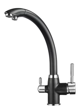 Кухонный смеситель GRANULA 2167 Черный_0