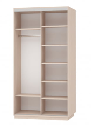 Шкаф-купе двухдверный Экспресс Дуо 1200х2200h Сакура/Белый снег_1