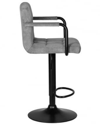 Стул барный DOBRIN KRUGER ARM BLACK (серый вельвет (LAR-E2041-25)) 2 шт_3