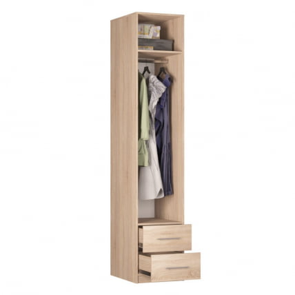 Шкаф распашный R-230х45х60-3-M(Венге-ДМ)_1