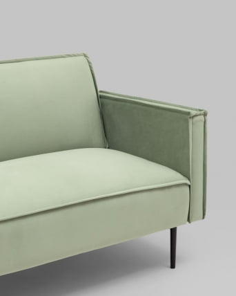 Диван прямой Кассель велюр Светло-салатовый_6