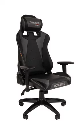 Кресло геймерское CHAIRMAN GAME 44 Черный-серый_0