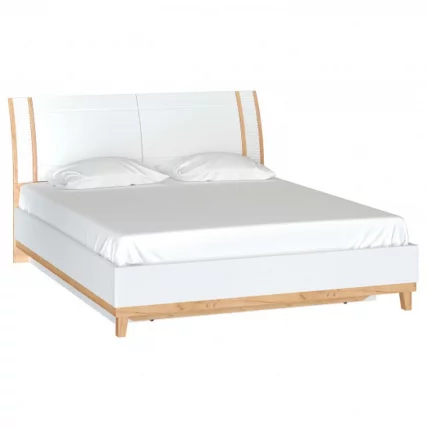 Кровать двуспальная 1600 с подъёмным механизмом Бари ЛД 698.220.000 Дуб Золотой Белый_0