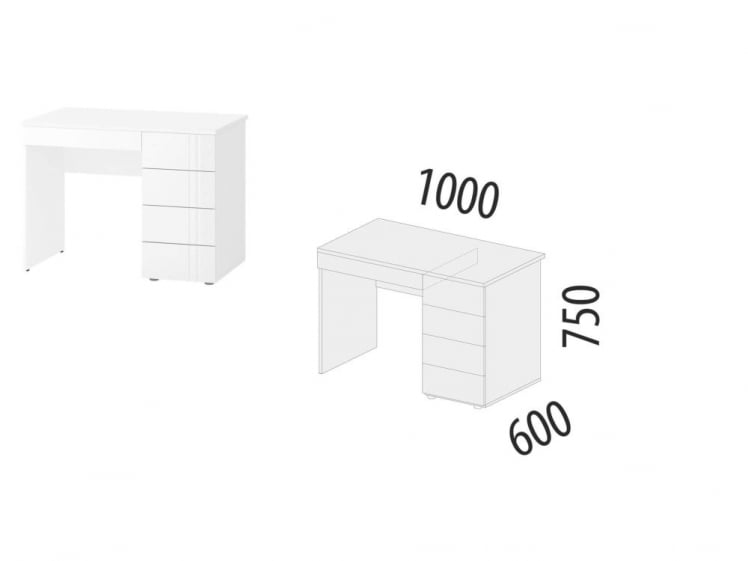 Стол письменный (лев/прав) Николь 901.26_6