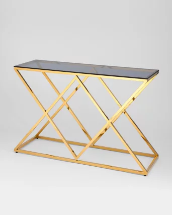 Консоль ИНСИГНИЯ 120x40 Золото стекло smoke_1