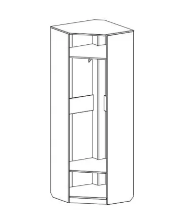 Шкаф угловой Элана Дуб Сонома_1