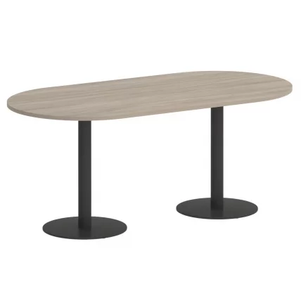 Стол овальный HOME OFFICE VR.SP-5-180.1 Дуб Аттик/Антрацит металл_0
