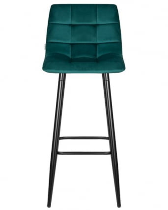 Стул барный DOBRIN NICOLE (черные матовые ножки, морской волны велюр (108-119)) 2 шт_6