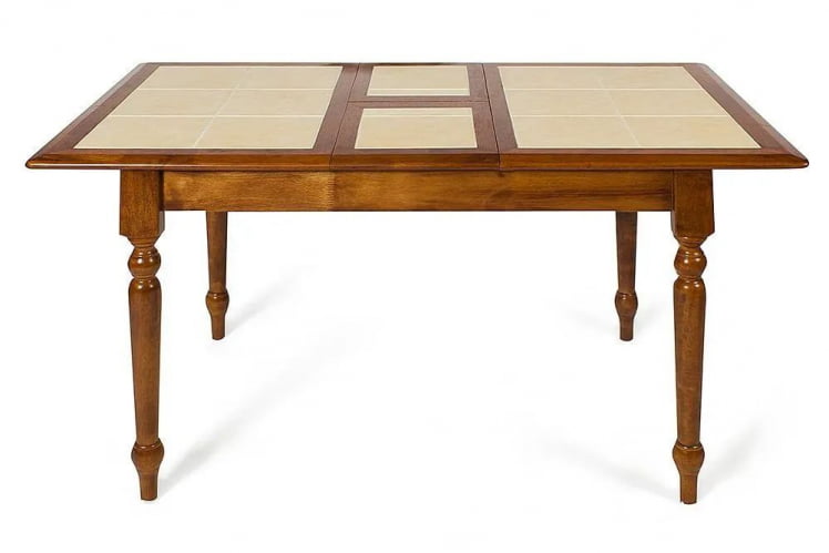 Стол с плиткой раскладной CT 2950T дерево гевея/плитка, 100(127)х70х74см, Темный Дуб, плитка без рисунка_5