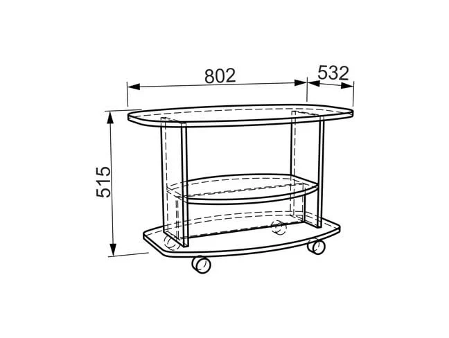 Стол журнальный Лидер модуль 01 Венге_1