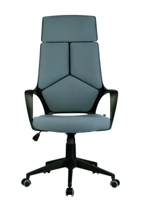 Кресло оператора Riva Chair 8989 (черный пластик) Серый_1