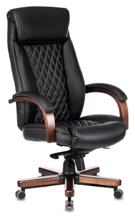 Кресло руководителя Бюрократ T-9924WALNUT/BLACK_0