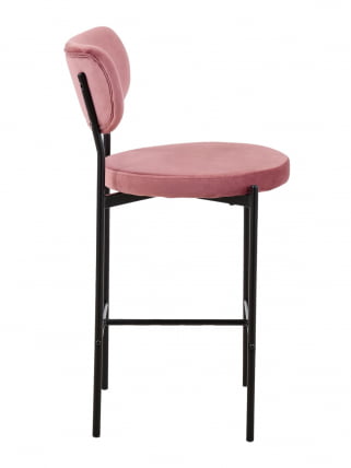 Стул полубарный Барбара (Б) велюр Пыльно-розовый_2