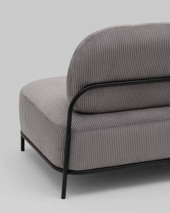 Диван Стоун велюр рельефный светло-серый_4