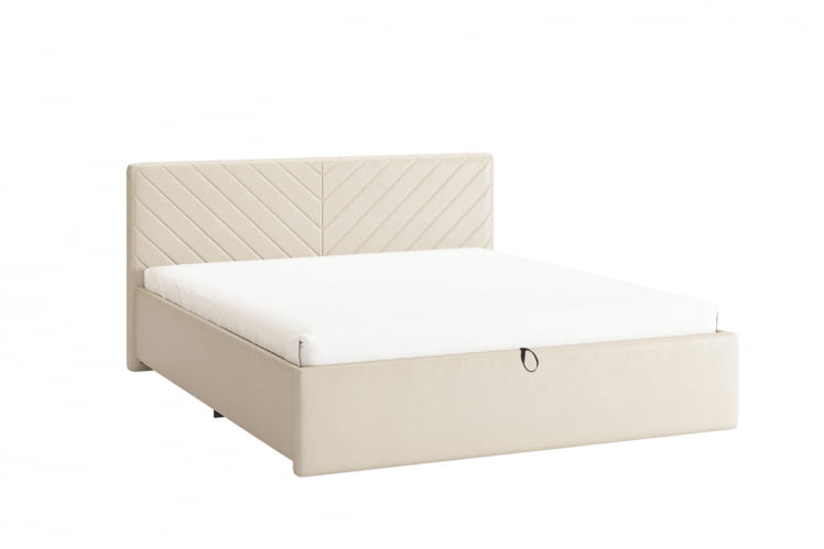 Кровать 1.6 Сандра 2 с подъем. механизмом ZP.KM1.6-12.2 крем (велюр)_0