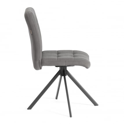 Стул обеденный Medeo поворотный механизм 360, велюр, серый, 29_1